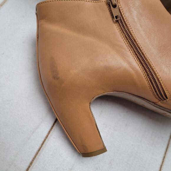 Maison Martin Margiela honey tan leather ankle boots booties peep toe - Picture 5 of 12
